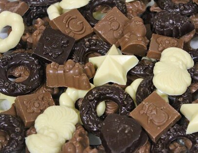 Kerst chocolade op gewicht