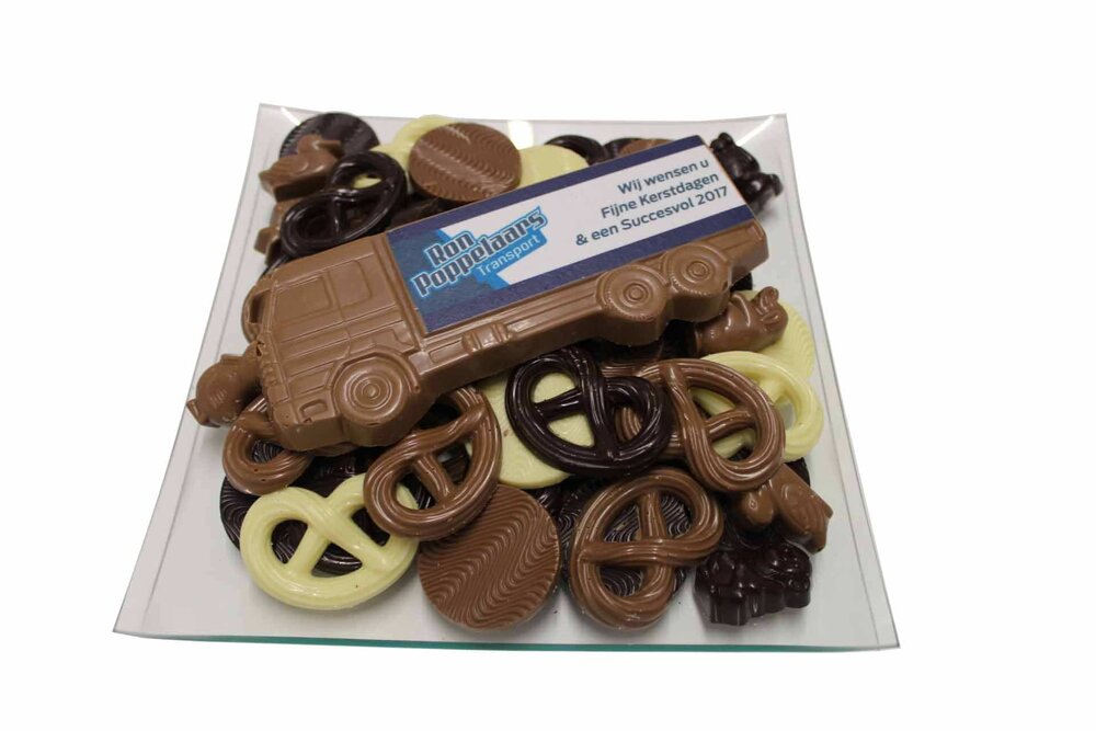 Chocolade vrachtwagen geschenk schaal