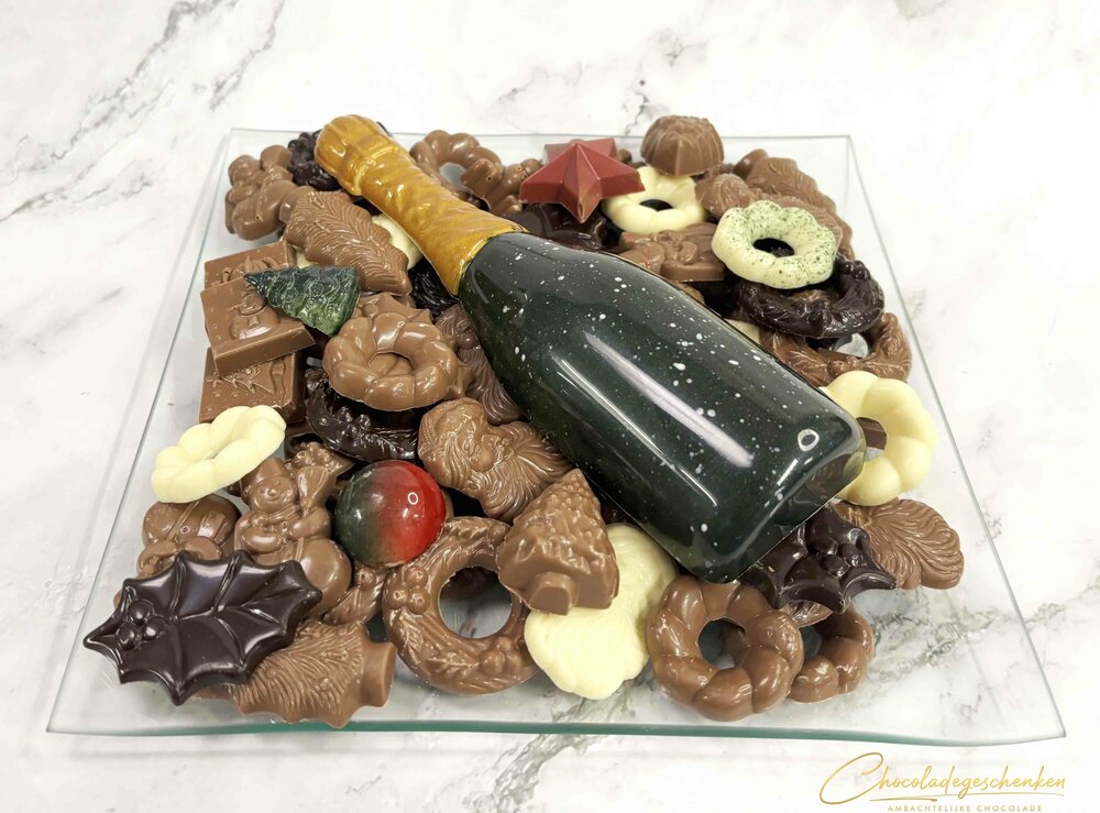 chocolade kerst floran luxe bubbel fles