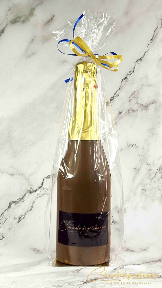Chocolade champagne met logo