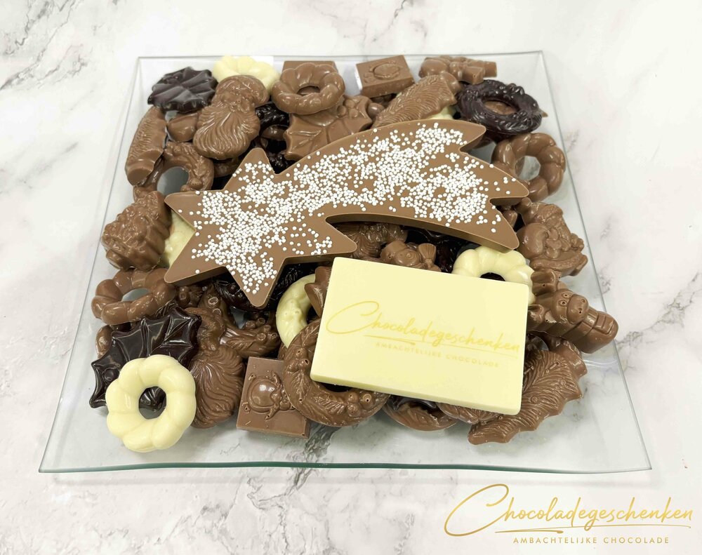kerst chocolade schaal