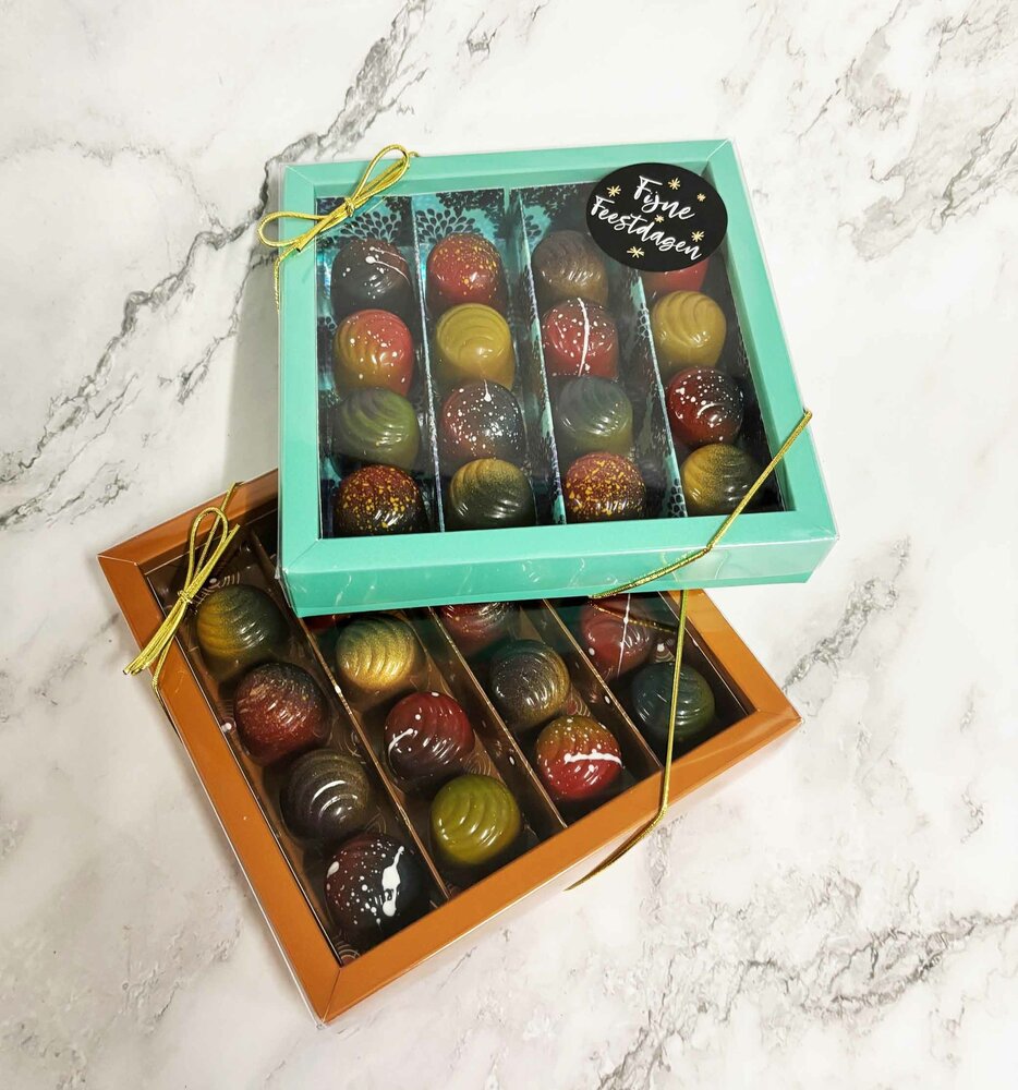 Gekleurde Kerst bonbons doos