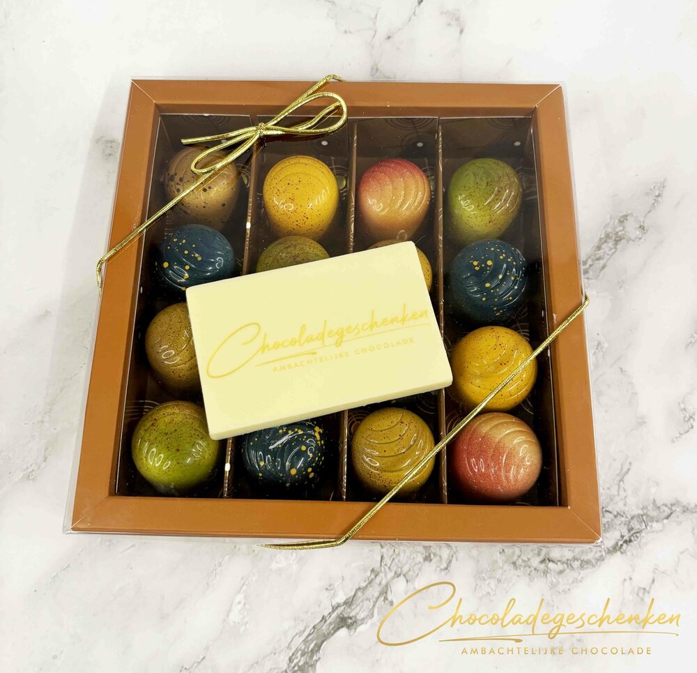 Gekleurde Kerst bonbons doos