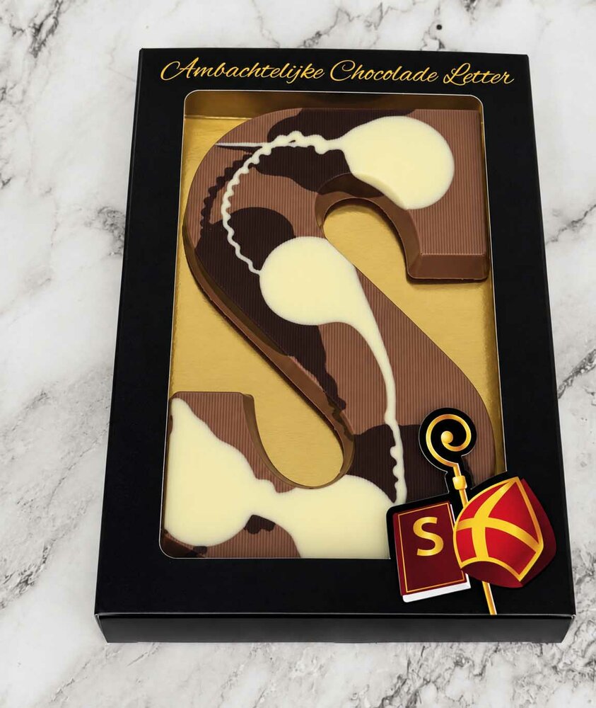 chocoladeletter met luxe doos