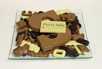 Sint chocolade schaal met chocoladeletter
