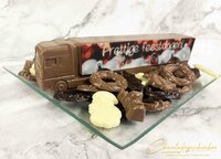 chocolade vrachtwagen met logo