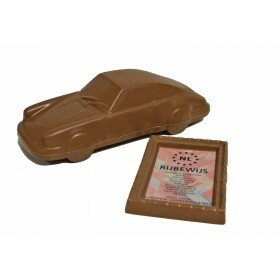 Chocolade Porsche met rijbewijs