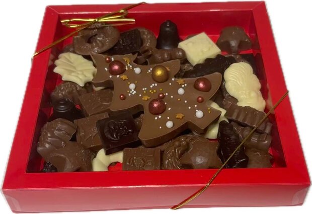 Decorated treebox kerst geschenk