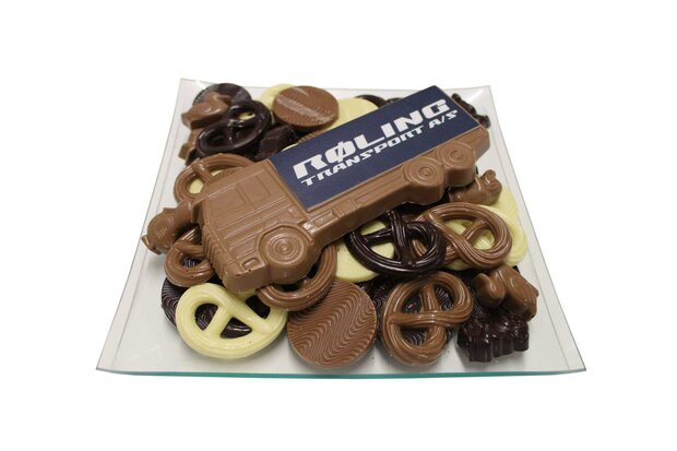 Chocolade vrachtwagen geschenk schaal