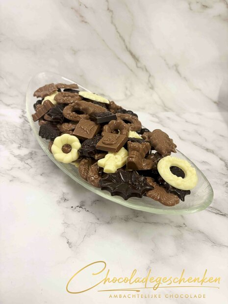 Chocolade kerstgeschenk ovaal