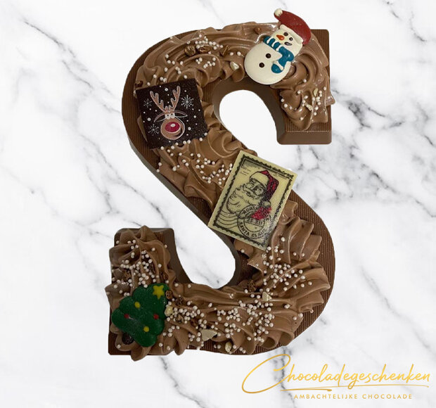 kerst chocolade letter