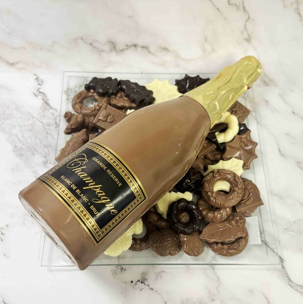 kerst chocolade champagne
