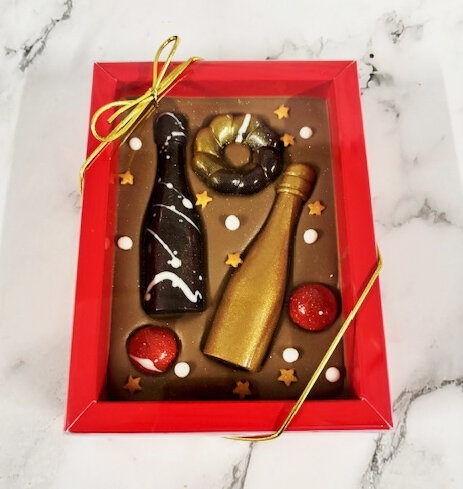 chocolade champagne geschenk