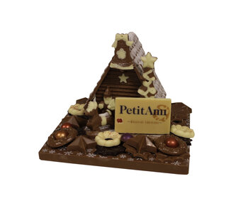 Chocolade kersthuis groot