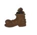 Santa laars gevuld met kerst chocolade_