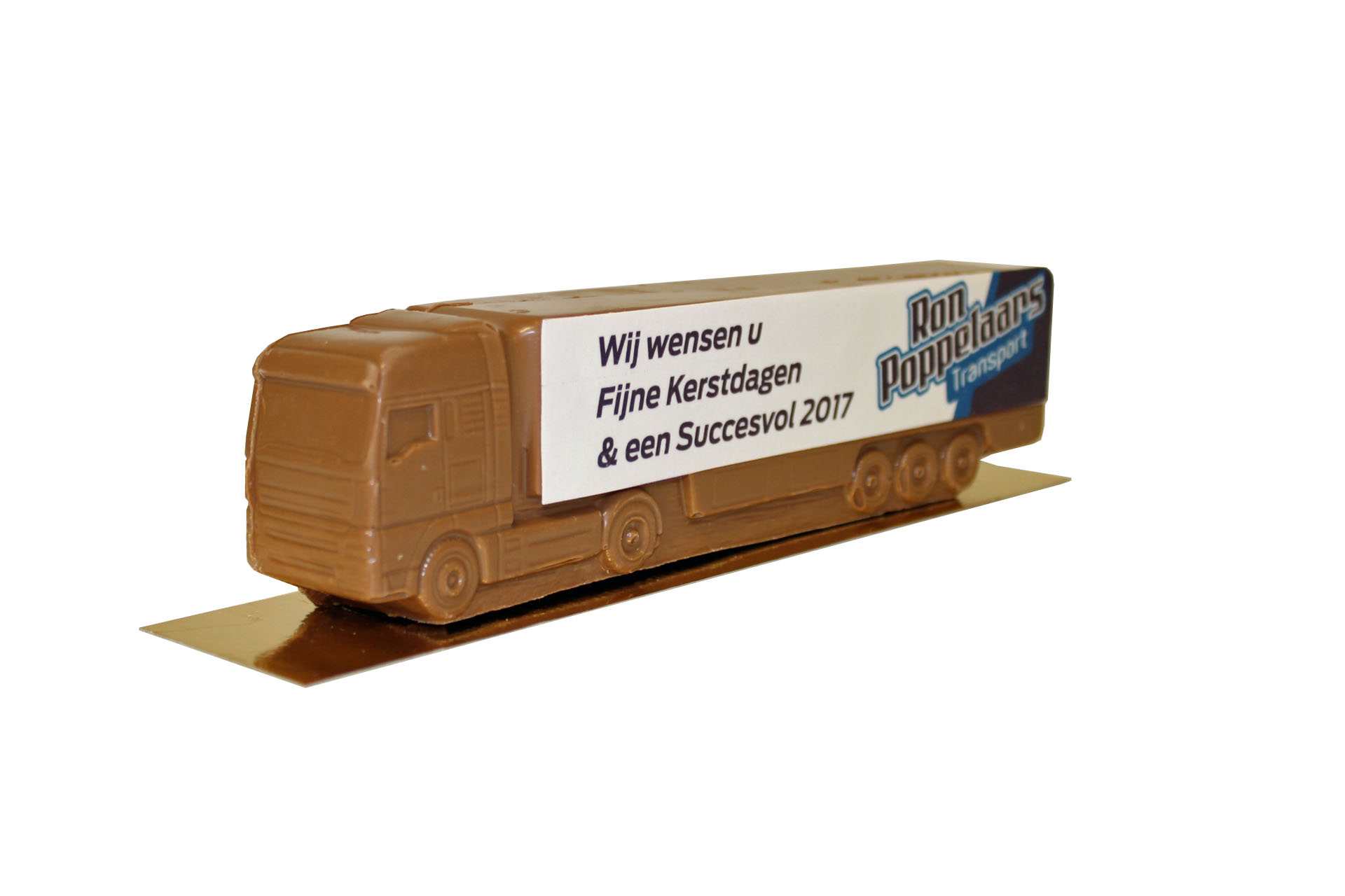 Chocolade vrachtwagen met logo